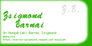 zsigmond barnai business card